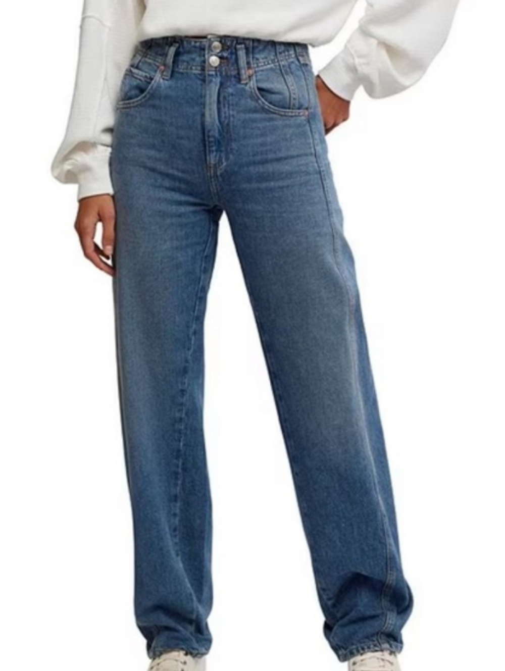 FREE PEOPLE We The Free Aster High Rise Classic Blue Women's Jeans